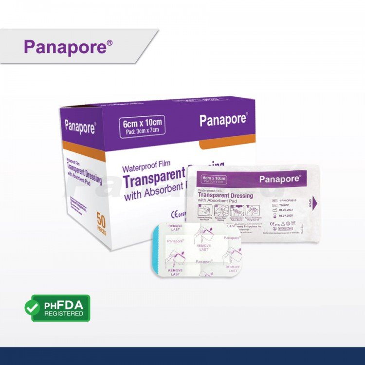 Panapore Transparent Dressing w/ Pad 6x10cm (sold by box of 50s)